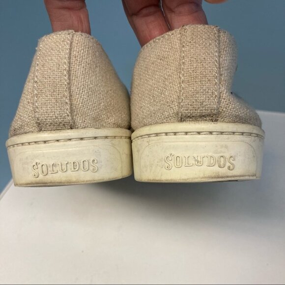 SOLUDOS Sz 8 Jason Polan Collab Hamburger Fries Slip On Canvas Rubber Sole - Picture 6 of 9